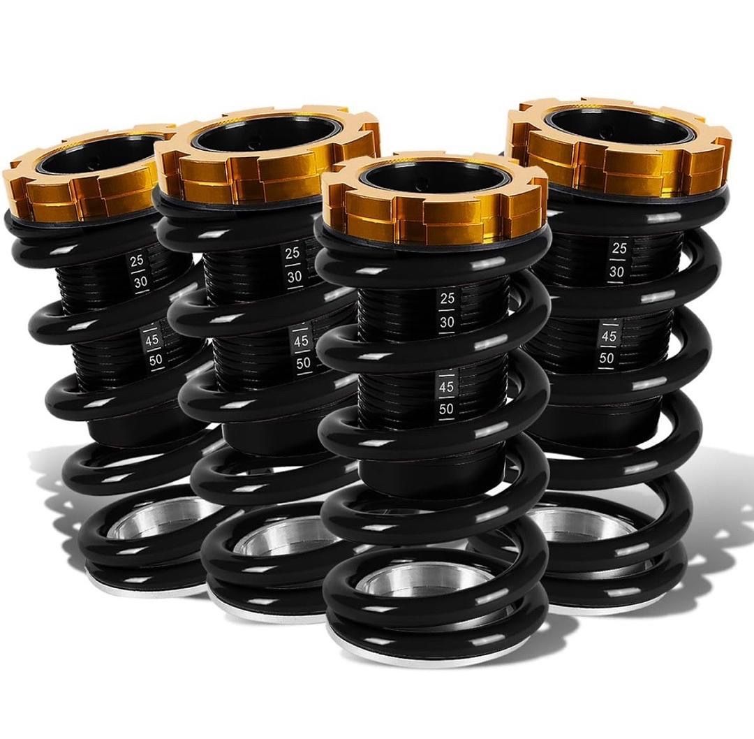 LA Zona Auto parts 1988 to 2001 Honda Civic Del Sol CRX Integra Adjustable Coilover Suspension Kit Resortes Soporte