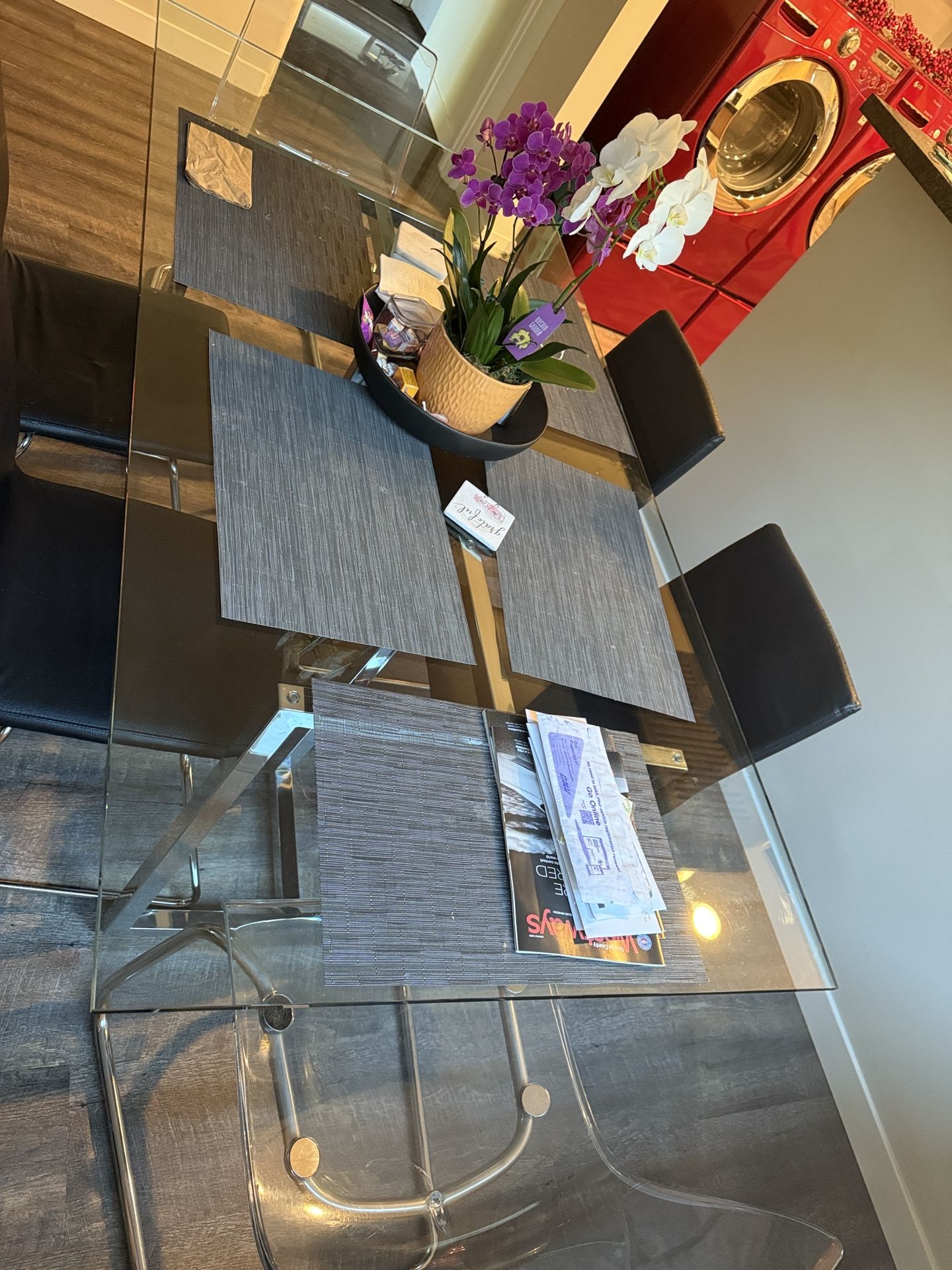 Glass Dinner Table With Chairs 