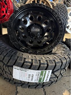 17x9 6x139.7 wheels  & 265-70-17 KUMHO RT TIRES For 6 lug truck  suv (We Finance)