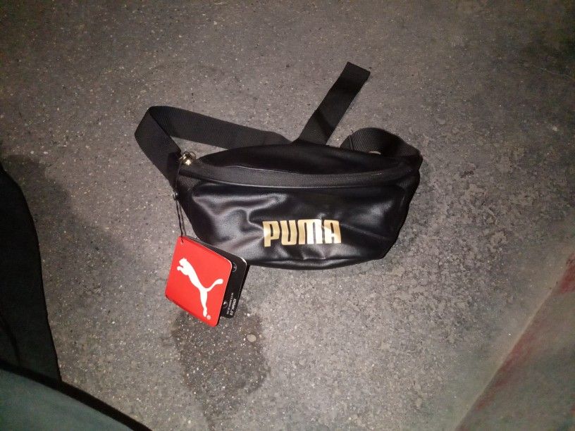 Brand New Puma Wasit Bag Black And Gold 