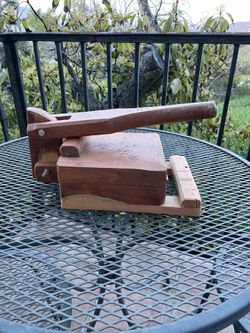 Wooden Primitive Tortilla Press, Taco Empanadas Burrito Maker (A Maquina Tortilla) Made in Mexico