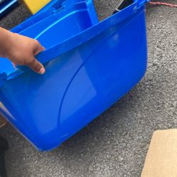 Dog N Cat Stuff And Blue Litter Box