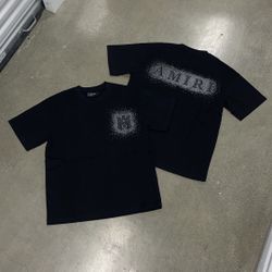 Amiri Crystal Burst Rhinestone Tee