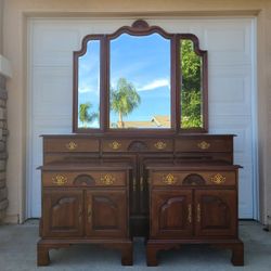 Dresser Mirror And Tables