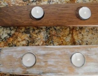 Wine Barrel Candleholders