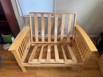 Twin Size, Solid Wood Futon Frame – Natural Finish