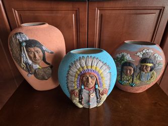 Ceramic Native American Vases