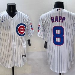 Chicago Cubs Ian Happ #8 Home Pinstripe Jersey-full sizes-shipping only