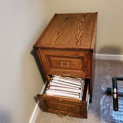 Oak File Cabinet 