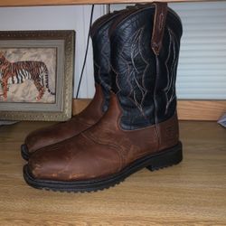 RigTek Wide Square Toe Waterproof Composite Toe Work Boot, Size: 10 1/2 