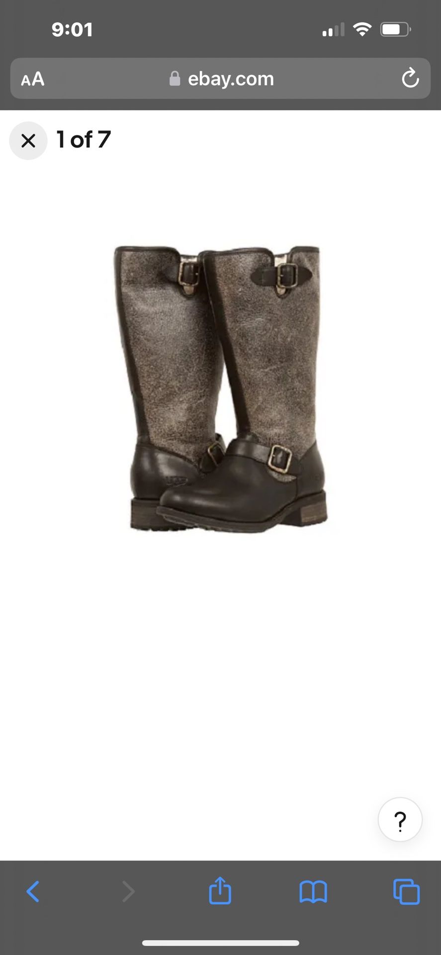 Ugg Australia Women's Chancery Sheepskin Boot Size 7