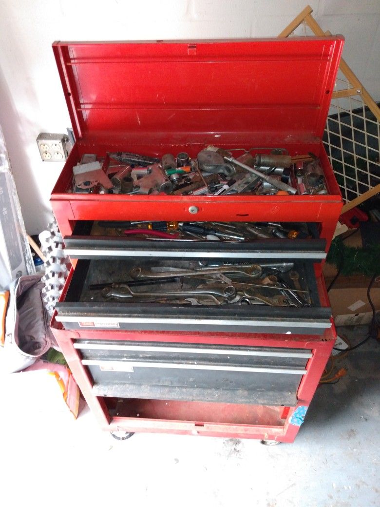 Tool chest with tools