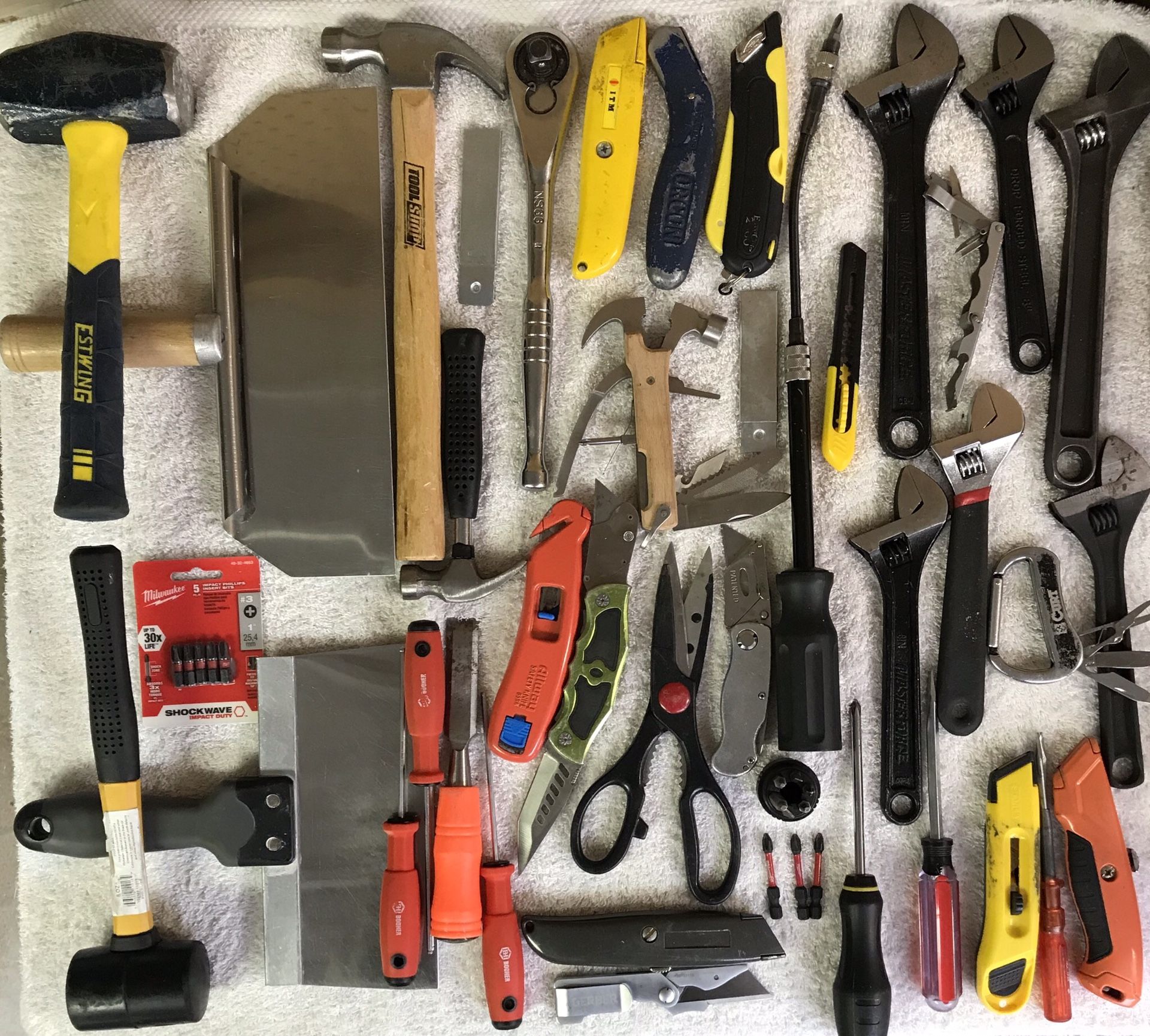 Drywall Knives! Sledgehammer! Mallet! Crescent Wrenches