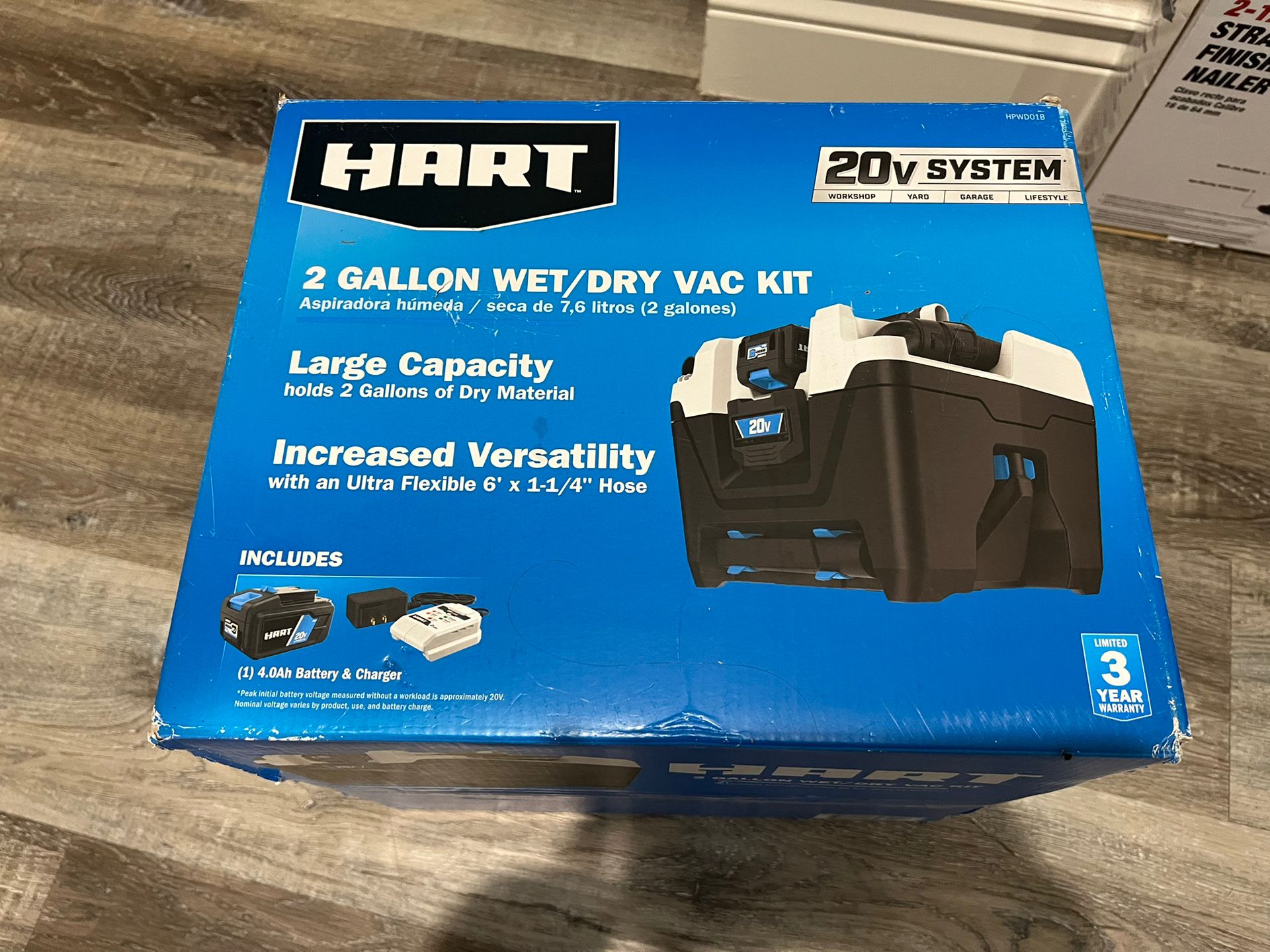 20v Hart 2 Gallon Wet/dry Vac