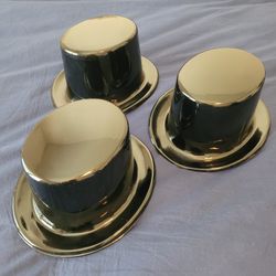 Black Plastic Top Hats
