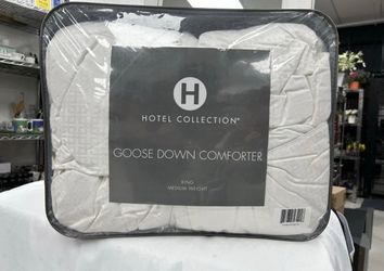 Hotel Collection European White Goose Down King Comforter Medium Weight