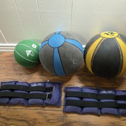 Weighted Exercise Balls and Ankle Weights