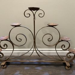 Vintage candelabra brass candle holder