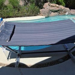 52" Quilted Double Hammock With Stand