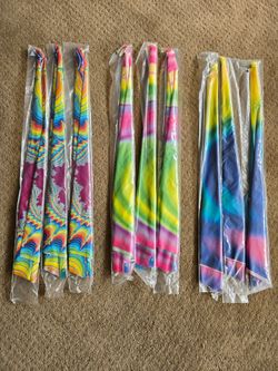 Lot of 9 New Shanbe Tie Dye Kites with String