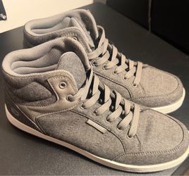 Gray & white sneakers