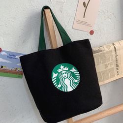 Black Tote with Green Emblem