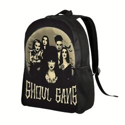 Ghoul Gang  Elvira, Adams Family Black Gothic Backpack + Munsters Socks