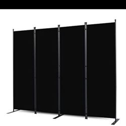 4 Panel Room Divider, 6FT Tall Folding Privacy Screen Wall Dividers, Portable Privacy Screen Freestanding Room Divider for Room Separation, Included -
