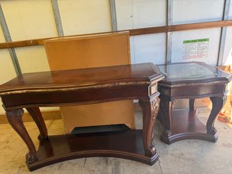 Solid wood table and side table