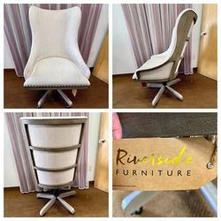 Riverside Furniture Wimberley Upholstered Office Desk Chair Adjustable height,arm,tilt. Swivel, Rock