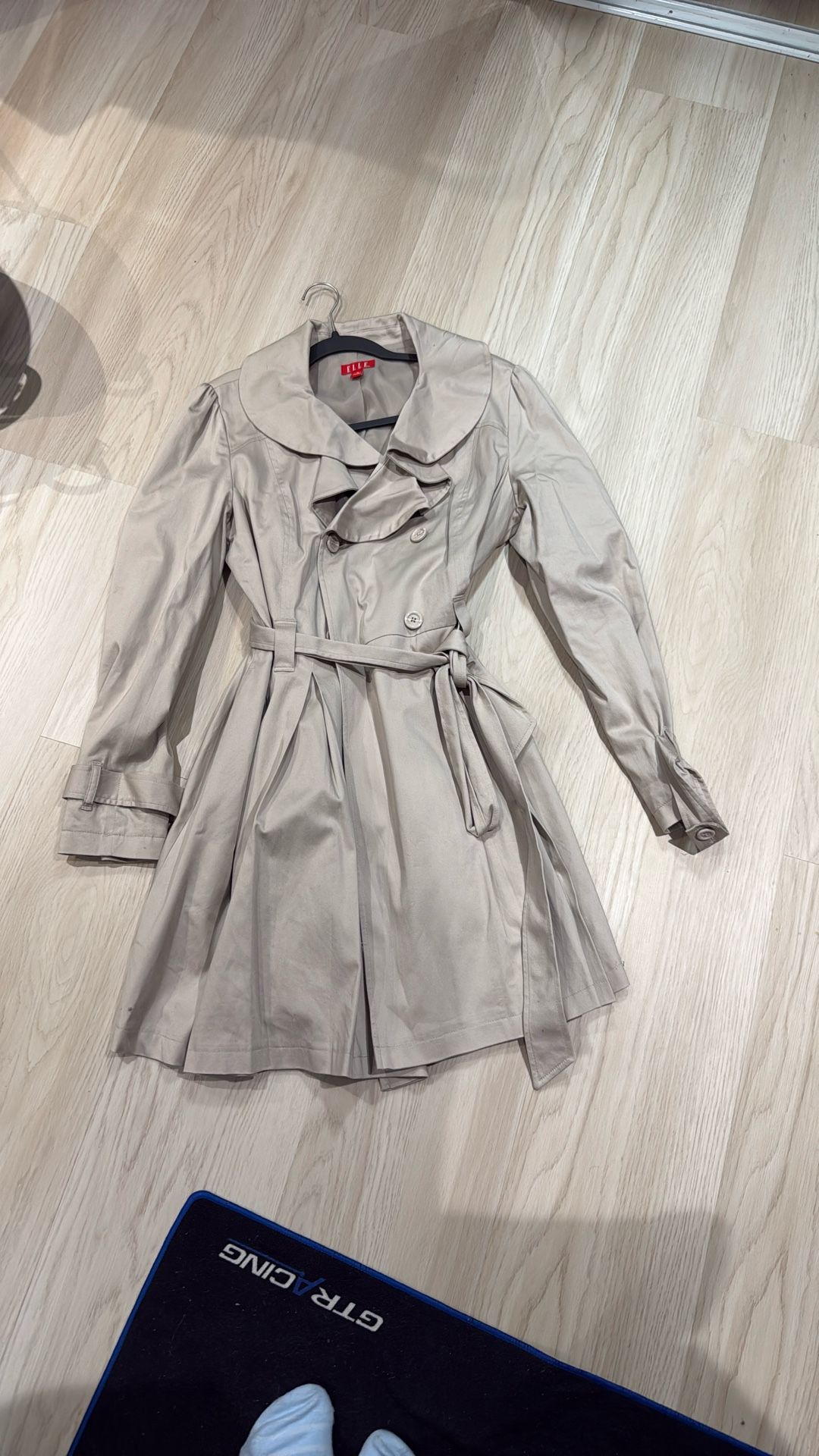 Elle Women’s Trench New Size 14 16 Tan Blush Color