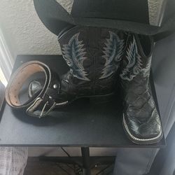 Rock'em Boys Boots, Hat and Belt