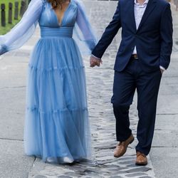 Dusty Blue Fairytale Ball Gown - Size 8