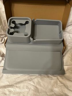 Gray armrest organizer