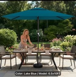 Brand new Lake Blue color 10x6.5 patio umbrella