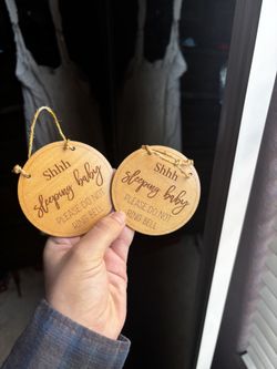 Sleepy Baby Doorbell Hangers