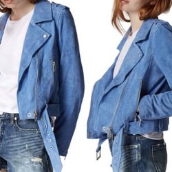 Blank NYC Moto Suede Moto Jacket, Blank NYC Baby Blue Buckle & Zipper Jacket, Suede Jacket