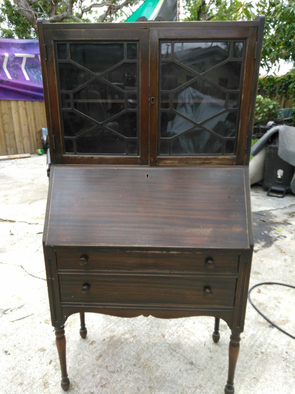 Mahogany Secretary Desk Skandia Furniture Co Rockford For Sale