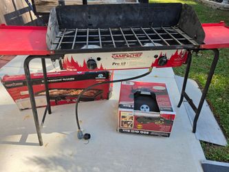 Camp Chef Pro 60 Portable Outdoor Stove W/Griddle & BBQ Grill Box