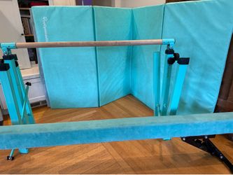 Gymnastics equipment - pad, bars, beam