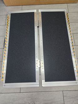 3FT Portable Wheelchair Ramp, Non-Slip Aluminum Ramps for Wheelchairs for Home, Handicap Wheelchair Ramps for Home Steps, Aluminum Loading Dock