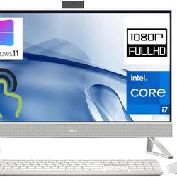Dell 2023 Inspiron 27 7710 AIO 27" Touchscreen FHD All-in-One Desktop Computer, 12th Gen Intel 10-Core i7-1255U, 64GB DDR4 RAM, 2TB PCIe SSD + 2TB SSD