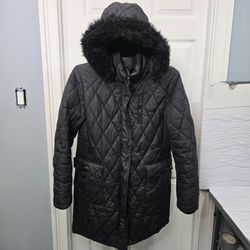 Abrigo Plumas Lauren Ralph Lauren Cuadros Mujer M Negro
