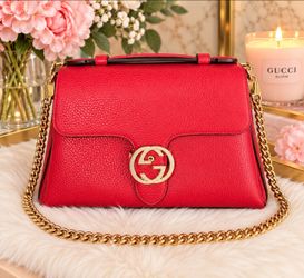 Gucci Red GG Chain Shoulder Bag