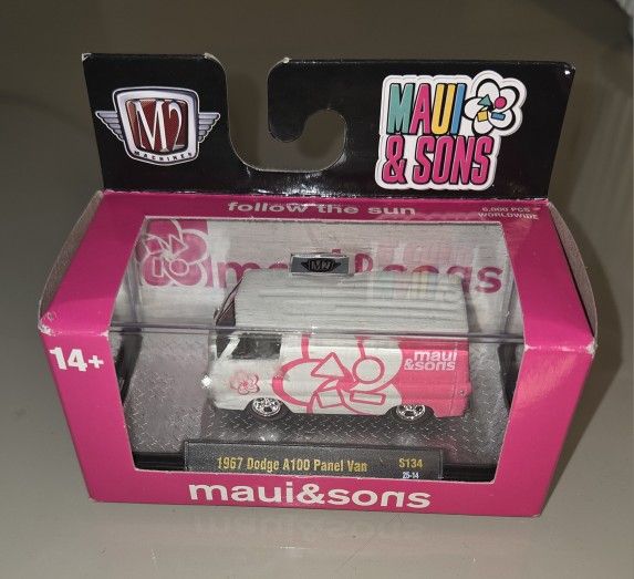 M2 MACHINES MAUI & SONS 1968 DODGE A100 PANEL VAN S134 25-14