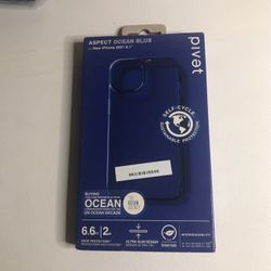 Pivet - Aspect hard shell Case for iPhone 13 6.1" Ocean Blue Clear