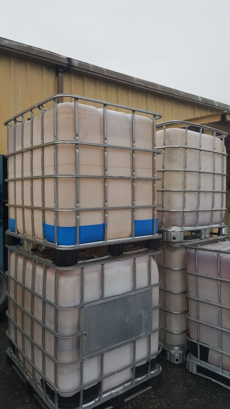 Empty big plastics for storage of water .