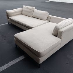 2 Piece Sectional White Sofa Couch-DELIVERY AVAILABLE 