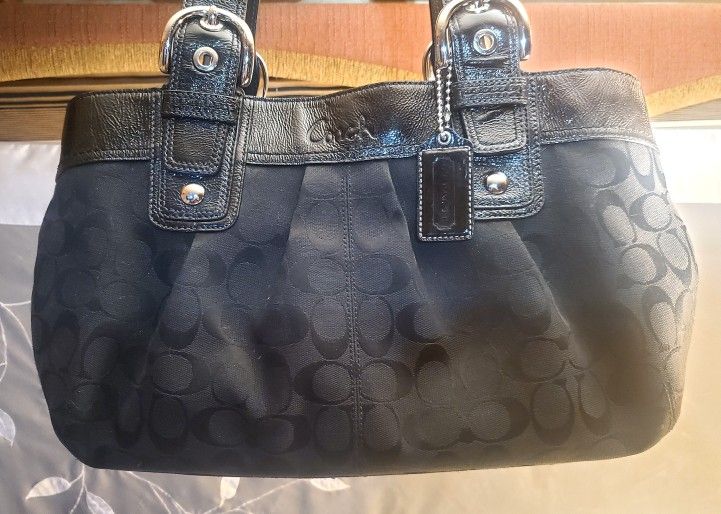 Coach Signature Black Handbag