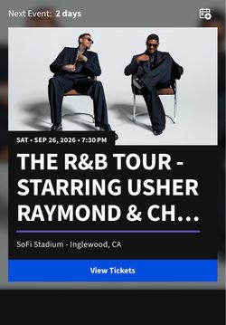 USHER AND CHRIS BROWN TICKETS (2)